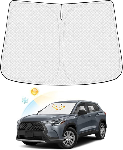 Windshield Sun Shade for 2022-2026 Toyota Corolla Cross Accessories Thicken by Canvcle