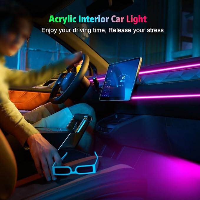 Acrylic Interior Car Lights, AMKI Car LED Strip Light - Image 6