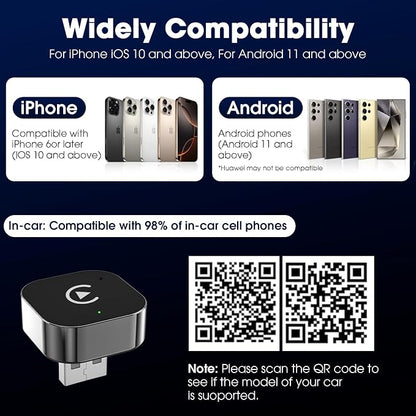 Wireless Carplay Adapter & Android Auto 2025 Upgrade Wired CarPlay to Wireless - Image 7