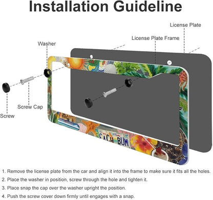 Summer Beach License Plate Frames - Image 5