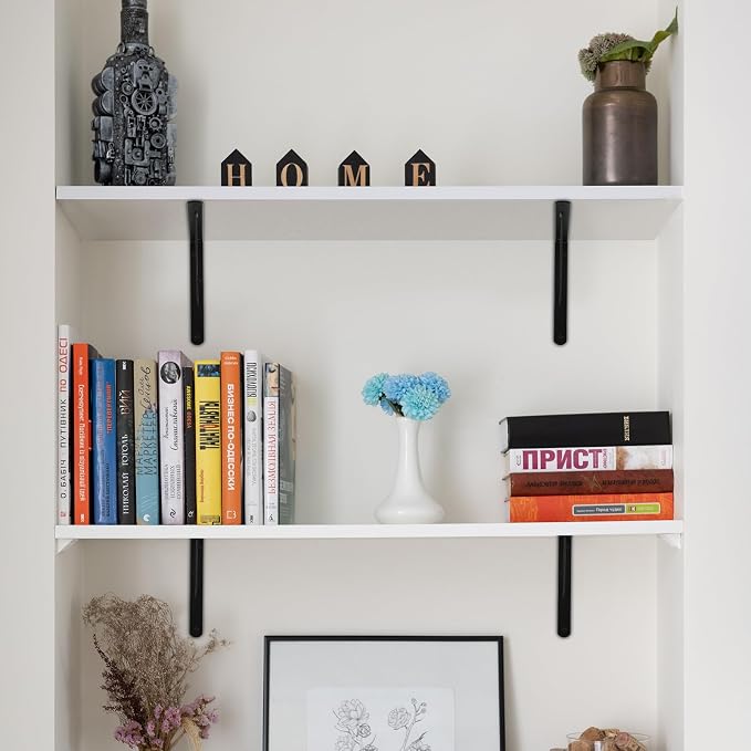 20 Pack L14 x H 10" Black Heavy Duty Shelf Brackets - Image 6