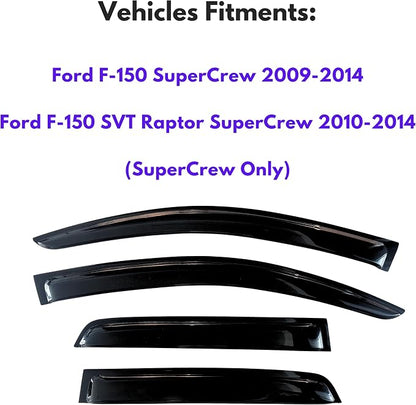 KPY Window Visors Rain Guards Compatible - Image 2
