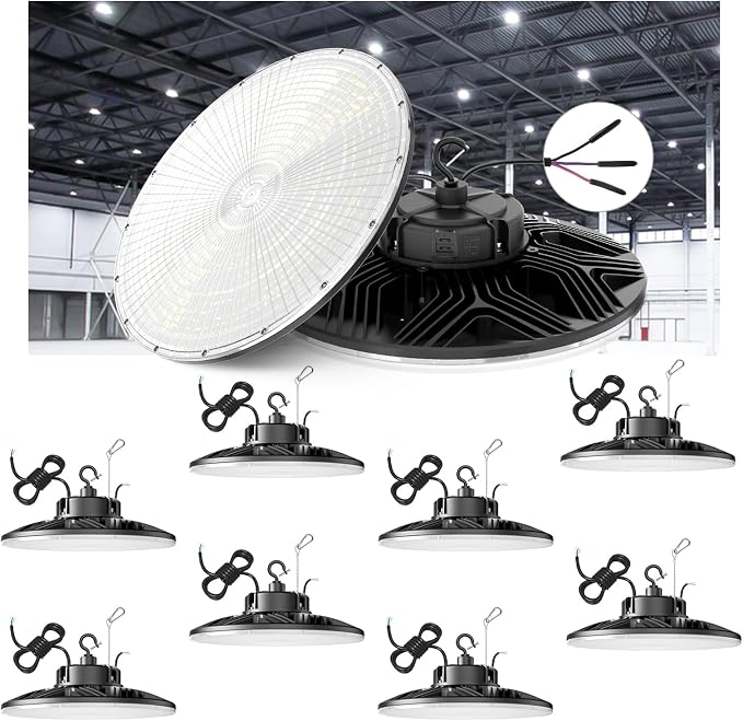 UFO LED High Bay Light, 240W/200W/150W Adjustable, UL & DLC Listed by ORRGENA