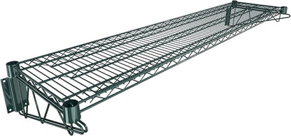 14" x 60" Green Epoxy Wire Wall Mount Shelf by Krollen+Industrial