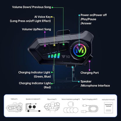 Motorcycle Bluetooth Headset Speaker Skiing Earphone Waterproof Bluetooth - Image 7