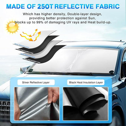 KUST Windshield Sun Shade for Mercedes-Benz GLE-Class 2012-2019 Custom Fit - Image 3