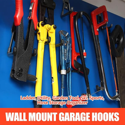 2 Pack Garage Hooks with Anti-Slip Coating Heavy Duty Wall Mount Hooks - Image 6