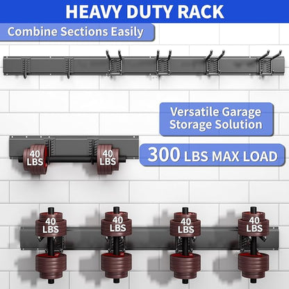 Garage Organization Tool Organizer Wall Mount, 32inch Heavy Duty Garden Tool - Image 3