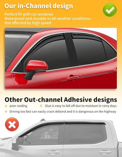 in-Channel Window Rain Guards Fit - Image 6