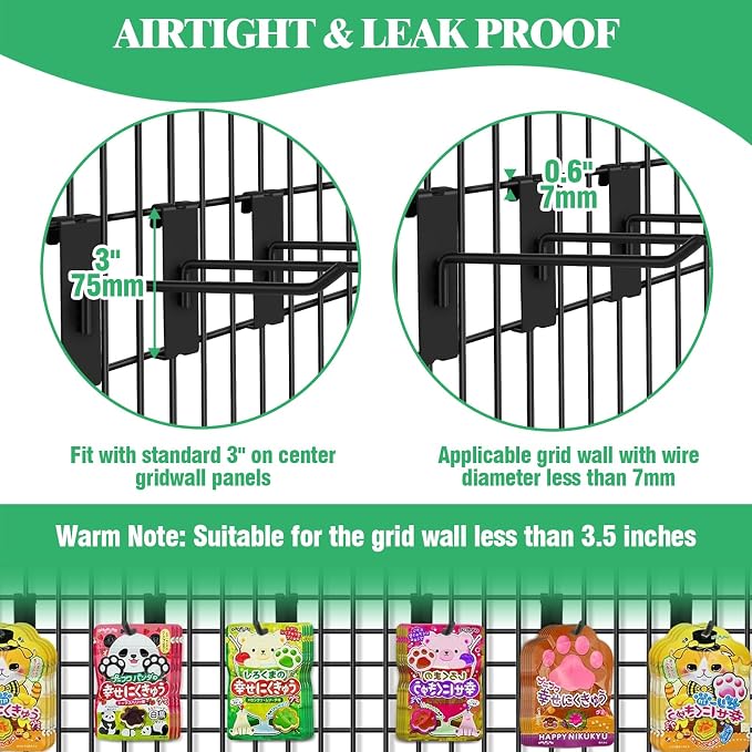 40Pcs 4" Gridwall Display Hooks Assortment Set, Wire Diameter 5mm/ 0.2” - Image 6