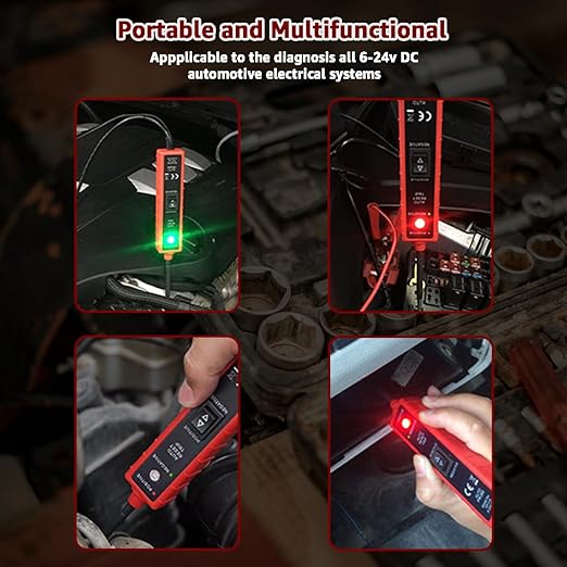 Power Circuit Probe Tester, 6V-24V DC Test Light, Automotive Short Circuit - Image 6