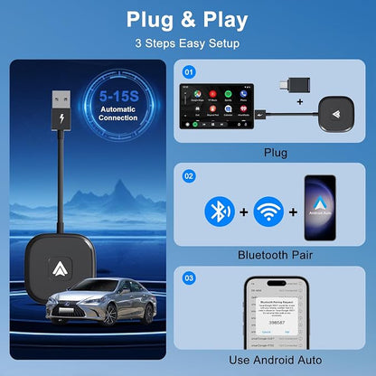 Android Auto Wireless Adapter Plug and Play Car Dongle - Image 5