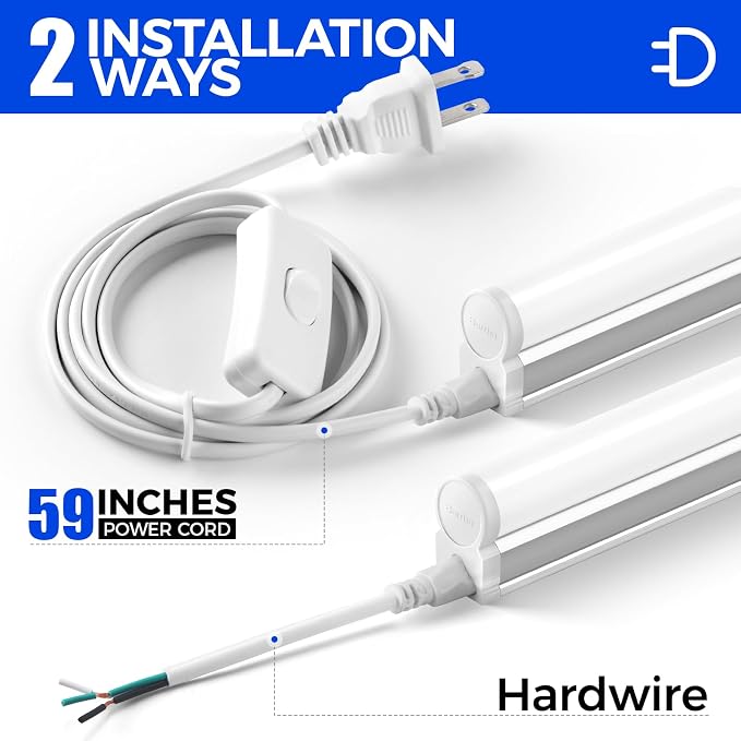 Barrina T5 LED Shop Light 2FT, Utility Shop Lights, Ceiling and Under Cabinet - Image 5