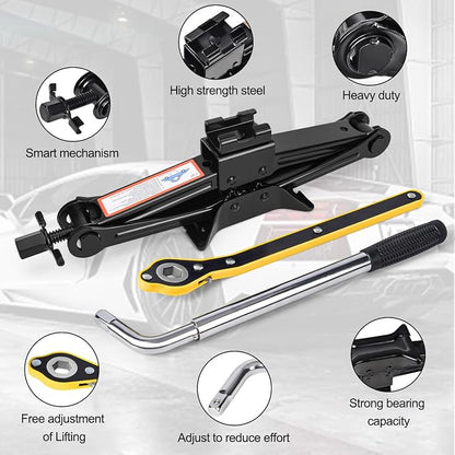 Scissor Car Jack 1.5Ton（3306lbs） Tire Changing Kit - Image 6