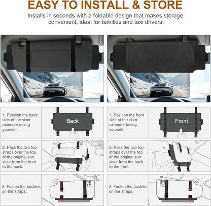Sun Visor Extender for Car, Visor Extender Sun Blocker, Sun Visor Extension - Image 7