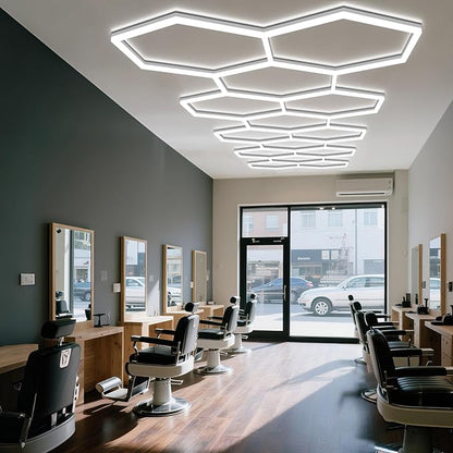 BRILLIHOOD Hexagon Garage Lights, LED Car Detailing Lighting, 6500K Super Bright - Image 7