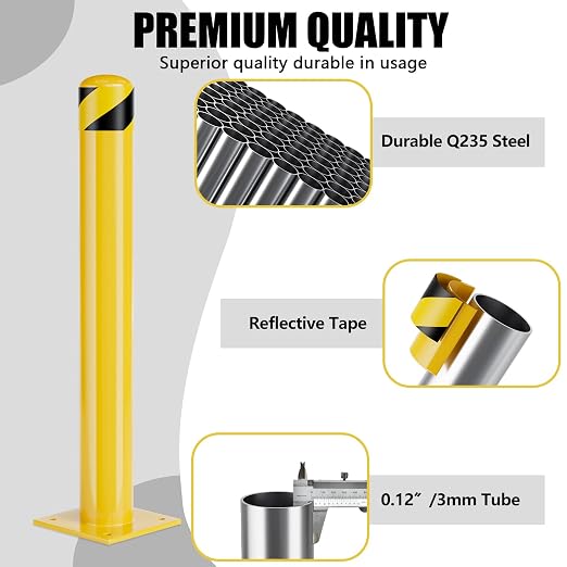 Safety Bollards, 48 inch Height Bollard Post, - Image 3