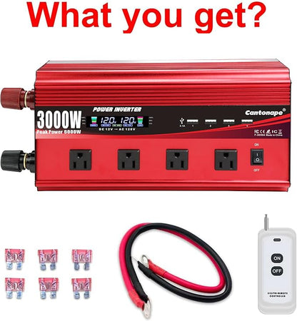 3000W Power Inverter 12V to 110V/120V DC to AC - Image 9