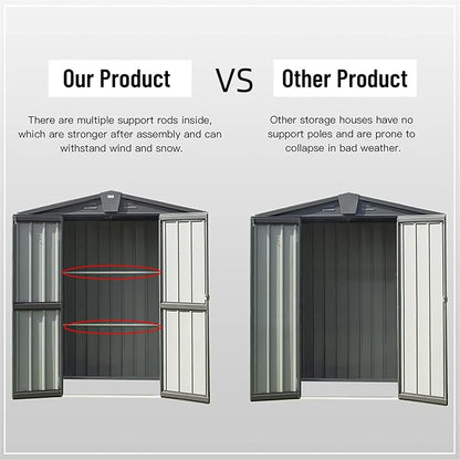 IKERY Galvanized Steel Garden Shed - Image 4
