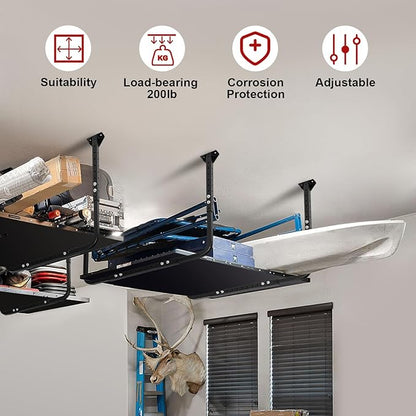 Adjustable Garage Ceiling Storage Racks, Garage Overhead Storage Bracket - Image 7