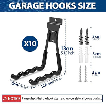3-H Slatwall Accessories 10 Wave Hooks, Slatwall Hooks & Hangers, Slat Wall - Image 2