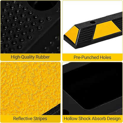 72" Car Parking Stopper, Heavy Duty Rubber Parking Curb Wheel Stops - Image 6
