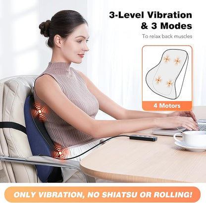 Lumbar Support Pillow for Office Chair, Heated Back Support Pillow - Image 2
