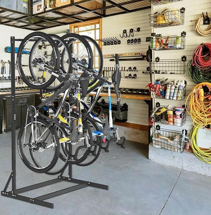 Freestanding Bike Storage Rack, Vertical Bike Holder Holds Up to 5 Bikes - Image 8
