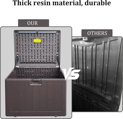 33 Gallon Pro Waterproof Outdoor Storage Bin Resin Deck Box - Image 6