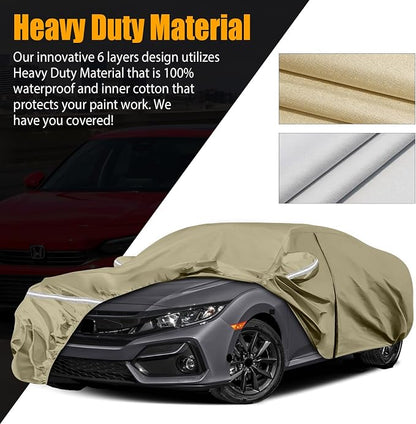 Waterproof Car Covers Replace for 2011-2025 Honda Civic, Windproof Bands for - Image 3