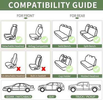 Car Seat Covers Front Seats, Luxury Waterproof Seat Covers, Universal Seat - Image 7