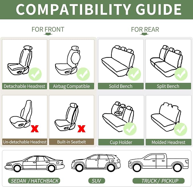 Front Car Seat Covers, Waterproof Leather Car Seat Covers, Comfortable - Image 7