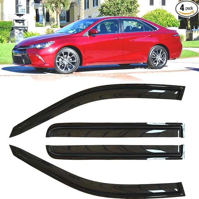 4pcs Original Outside Mount Style Window Rain Guards Shield Side Wind by Deebior