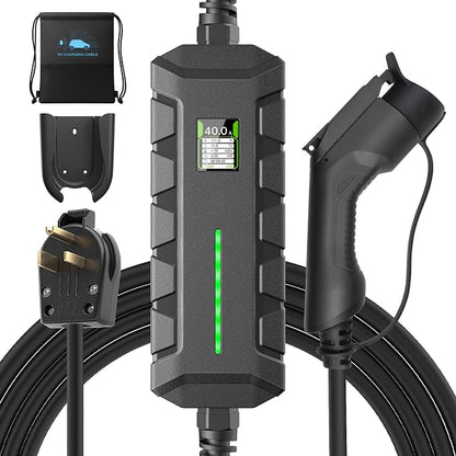 Level 2 EV Charger ETL Certified, 40A 9.6KW Home Charging Station, Plug-in NEMA by Morec