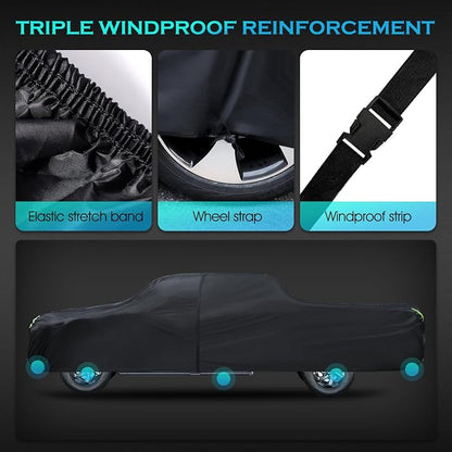 Car Cover Waterproof All Weather Full Outdoor Pickup Truck Cover Rain UV - Image 7