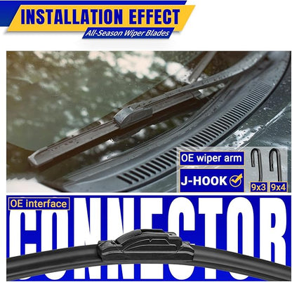 3 wipers Replacement for 2011-2020 Toyota sienna, Windshield Wiper Blades - Image 3