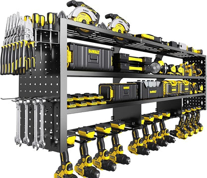 Large Power Tool Organizer Wall Mount, 4 Layer 49" W Heavy Duty Metal Tool by Unknown