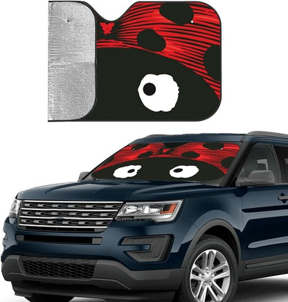 Cute Coccinellidae Car Sun Shade Windshield Sunshade Foldable Front Window - Image 3
