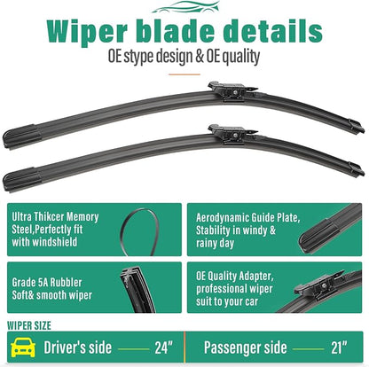 24" 21" 12" Windshield Wiper Blades Replacement - Image 3