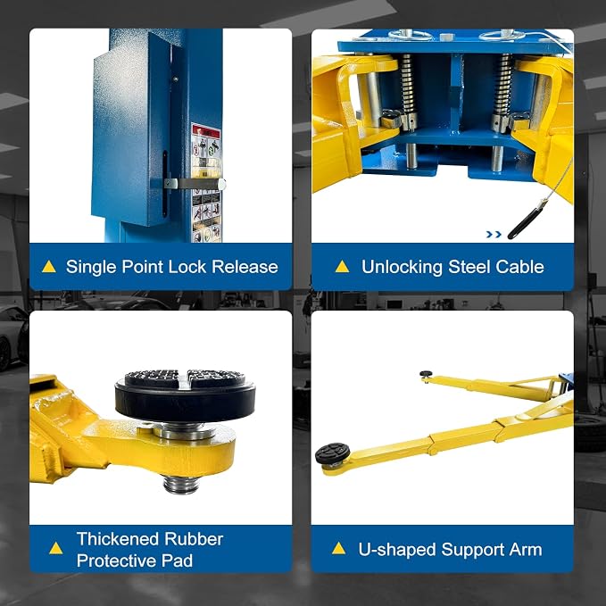 110V Two Post Car Lift 11, 000 LBS Single-Sided Unlocking Overhead Heavy Duty 2 - Image 6