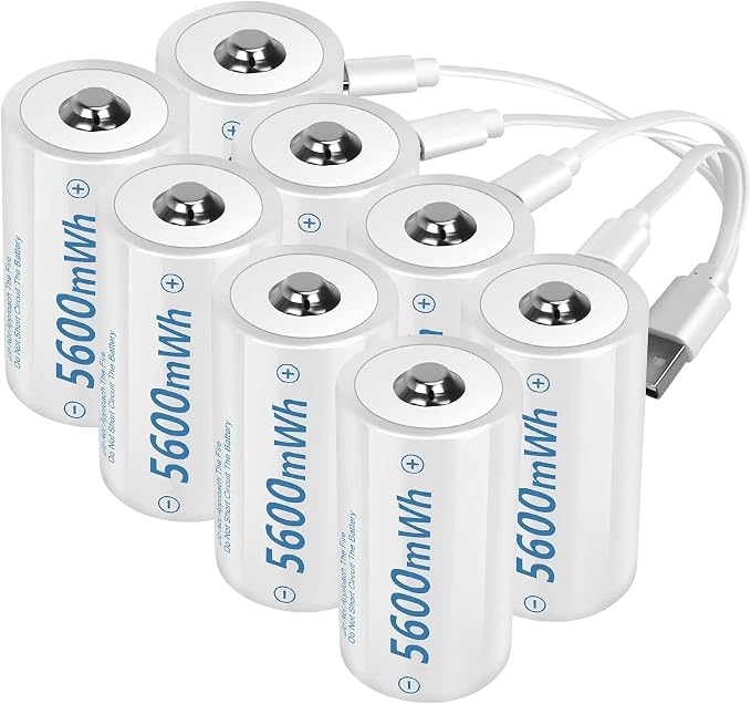 1.5V D Size Cell Battery for Flashlight Toys & floodlight, Lithium D Batteries by Unknown
