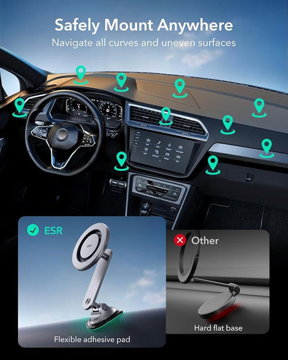 ESR for MagSafe Car Mount, Dashboard Magnetic Phone Holder for Car, 360° - Image 2
