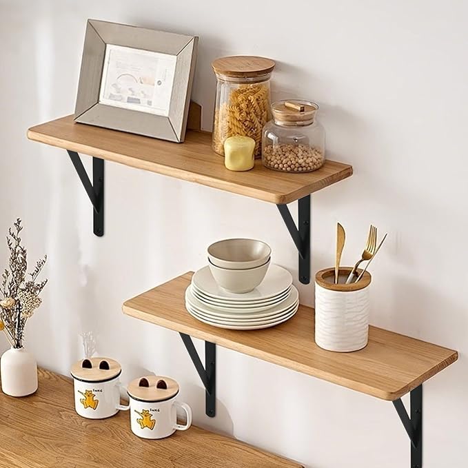 16 Pack L16 x H 10" Black Heavy Duty Shelf Brackets - Image 5