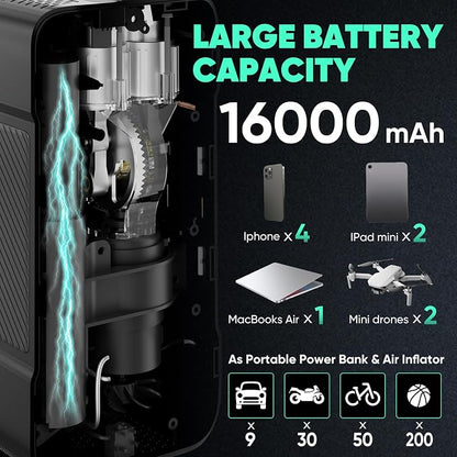 BY01 Tire Inflator Portable Air Compressor - Image 3