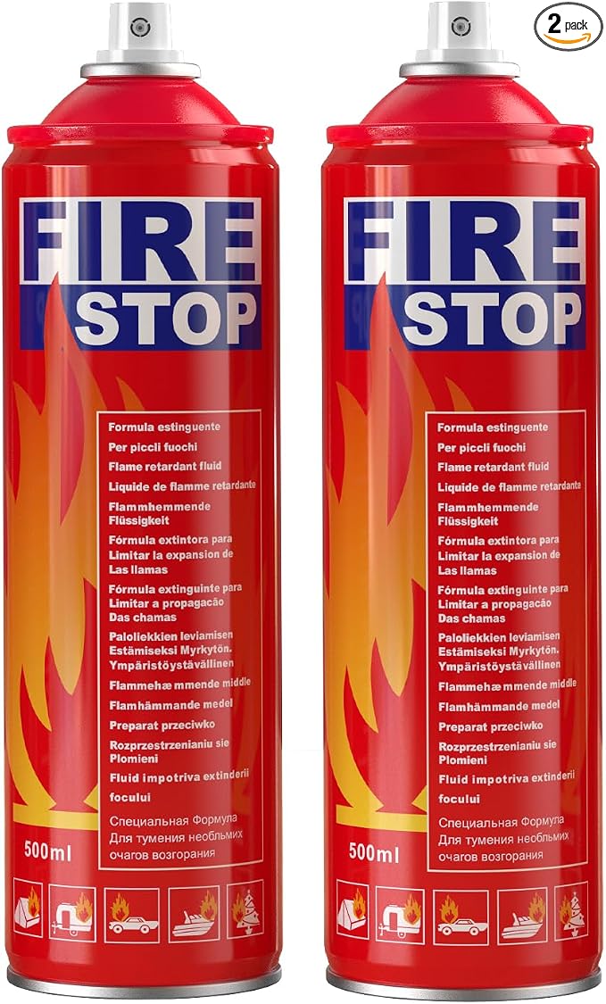 Fire Extinguisher 2-Pack with Mounting Bracket by AmzBoom