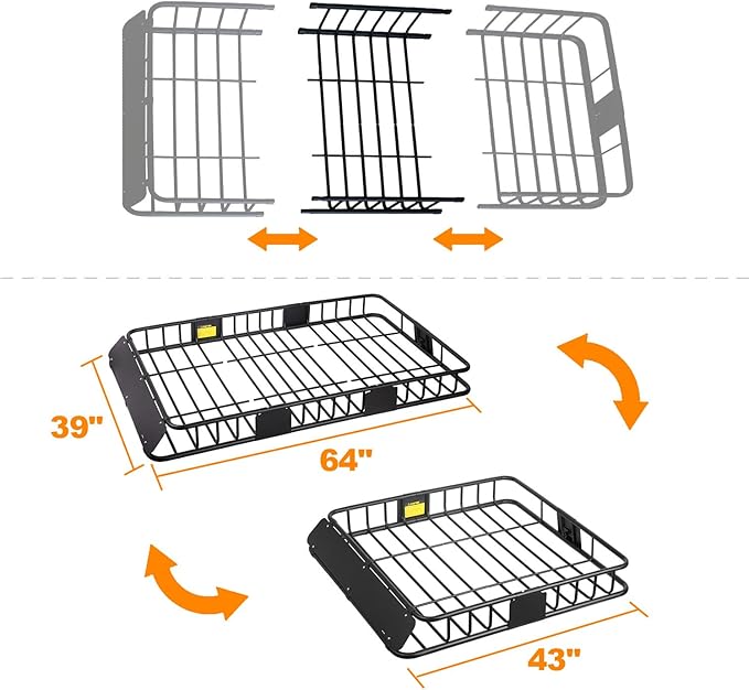 XCAR Roof Rack Basket Rooftop Cargo Carrier - Image 3