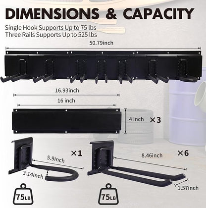 Garage Organization, 48 Inch Garden Tool Organizer Max Load 525 lb, Garage Tool - Image 4