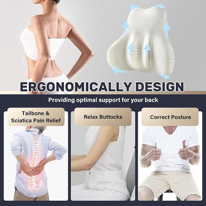 Coverado Lumbar Support Pillow for Car, Ergonomic Memory Foam Back Pillow for - Image 5