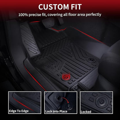 LASFIT Floor Mats Fit for Tacoma 2024-2025 Xtra Cab All Weather Floor Liner TPE - Image 2