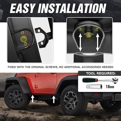 for Jeep JK Running Boards Drop Side Steps Compatible - Image 5